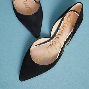 Sam Edelman d'Orsay Black Suede Ballet Flats